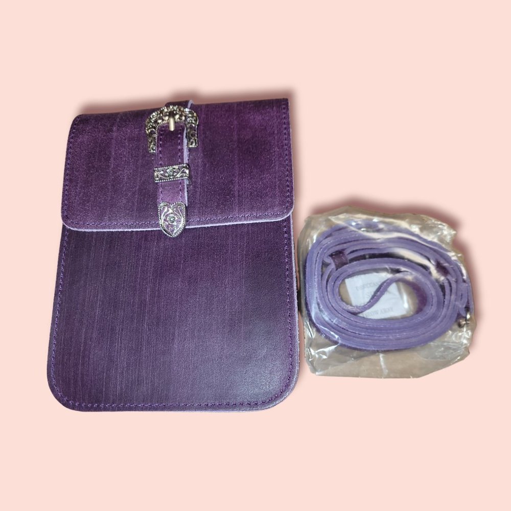 Most Wanted USA- Purple Leather- Crossbody Purse